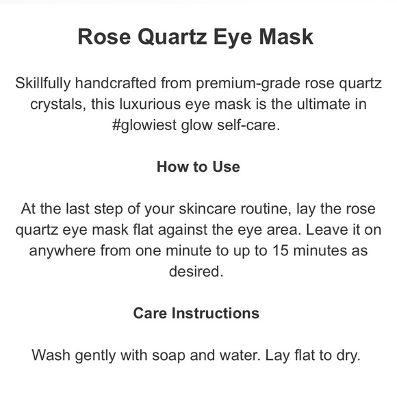 Glowiest Rose Quartz Gua Sha Massage Tool & Eye Mask Gift Set - Picture 8 of 9